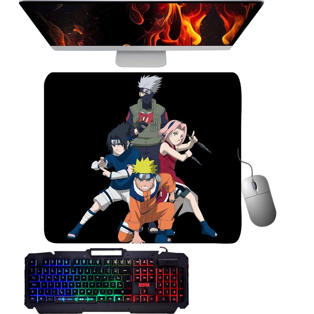 Mouse Pad gamer - Naruto team 7