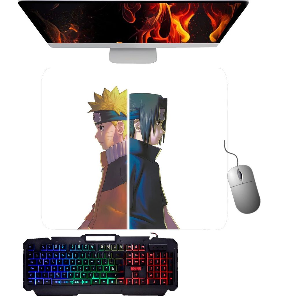 mouse pad gamer - SASUKE E NARUTO