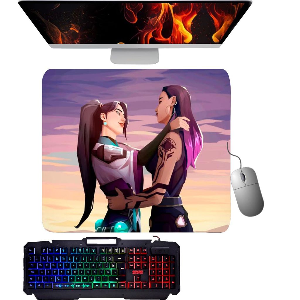 Mouse Pad gamer - Reyna x Sage VALORANT