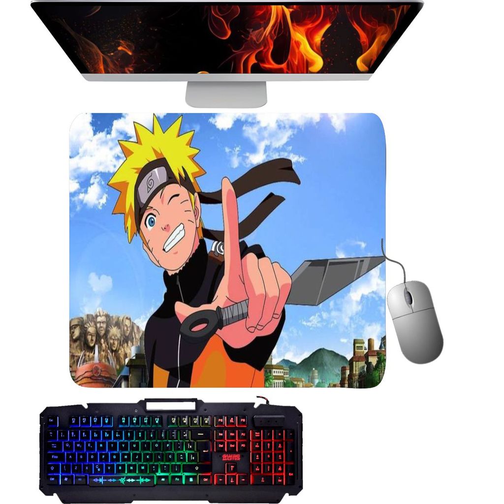 Mouse pad  gamer - Naruto fazendo L