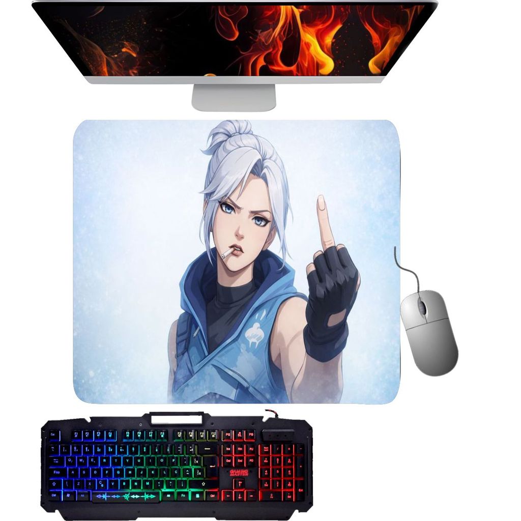 Mouse Pad gamer - Jett Bad Attitude VALORANT