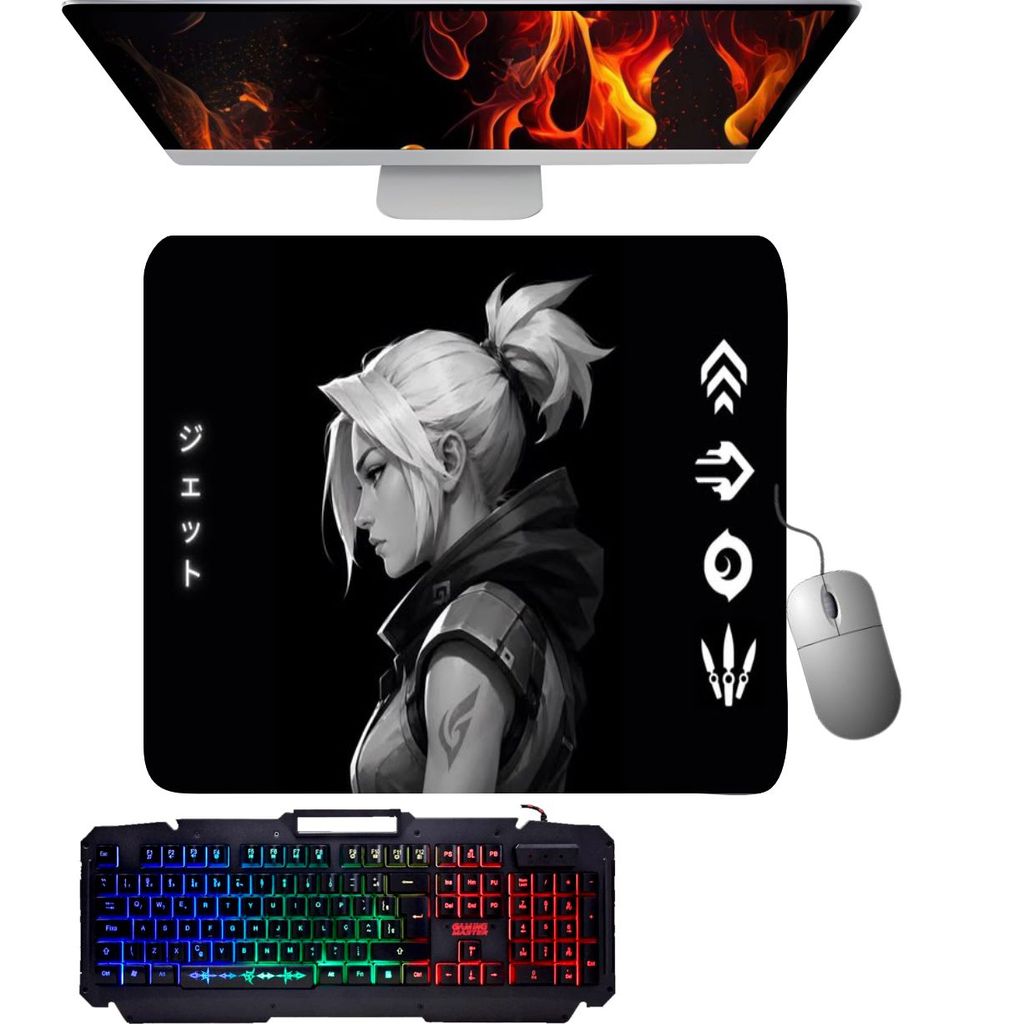 Mouse Pad gamer - Dark Jett VALORANT