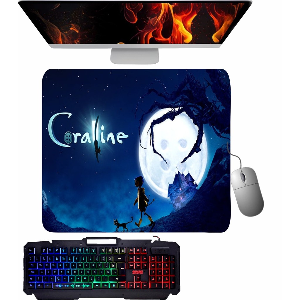 Mouse pad gamer - Coraline moon