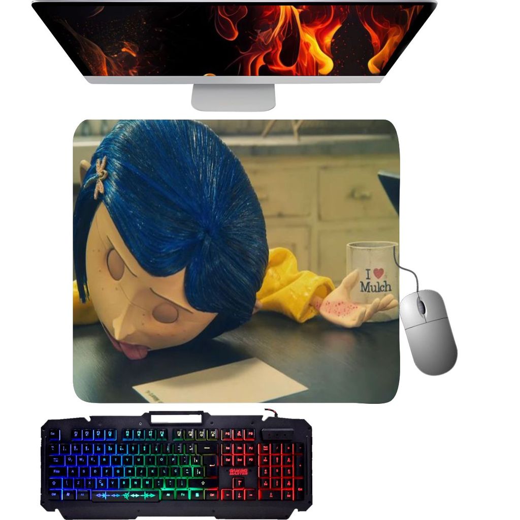Mouse Pad gamer - Coraline 010