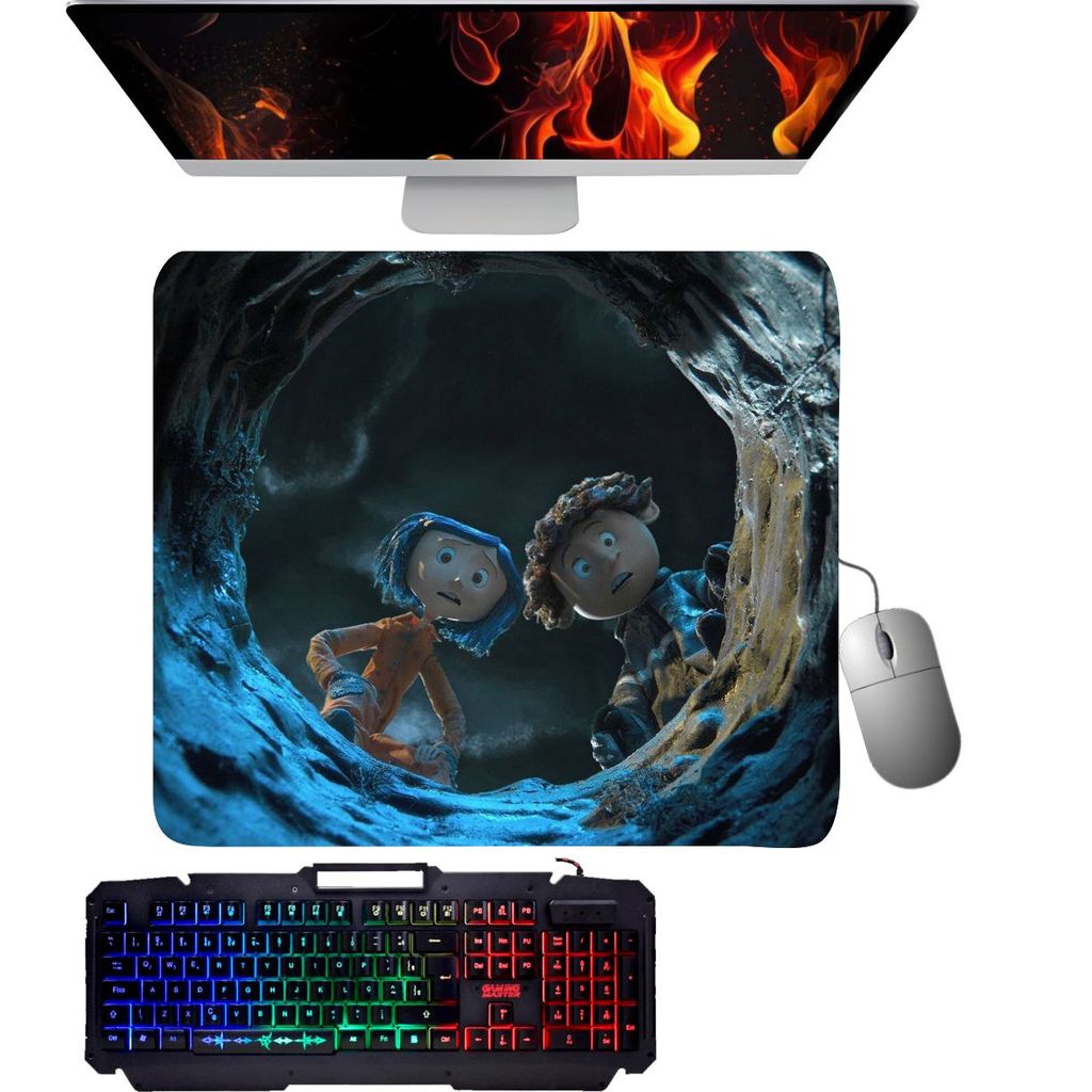 Mouse pad gamer - Coraline e wybie 2