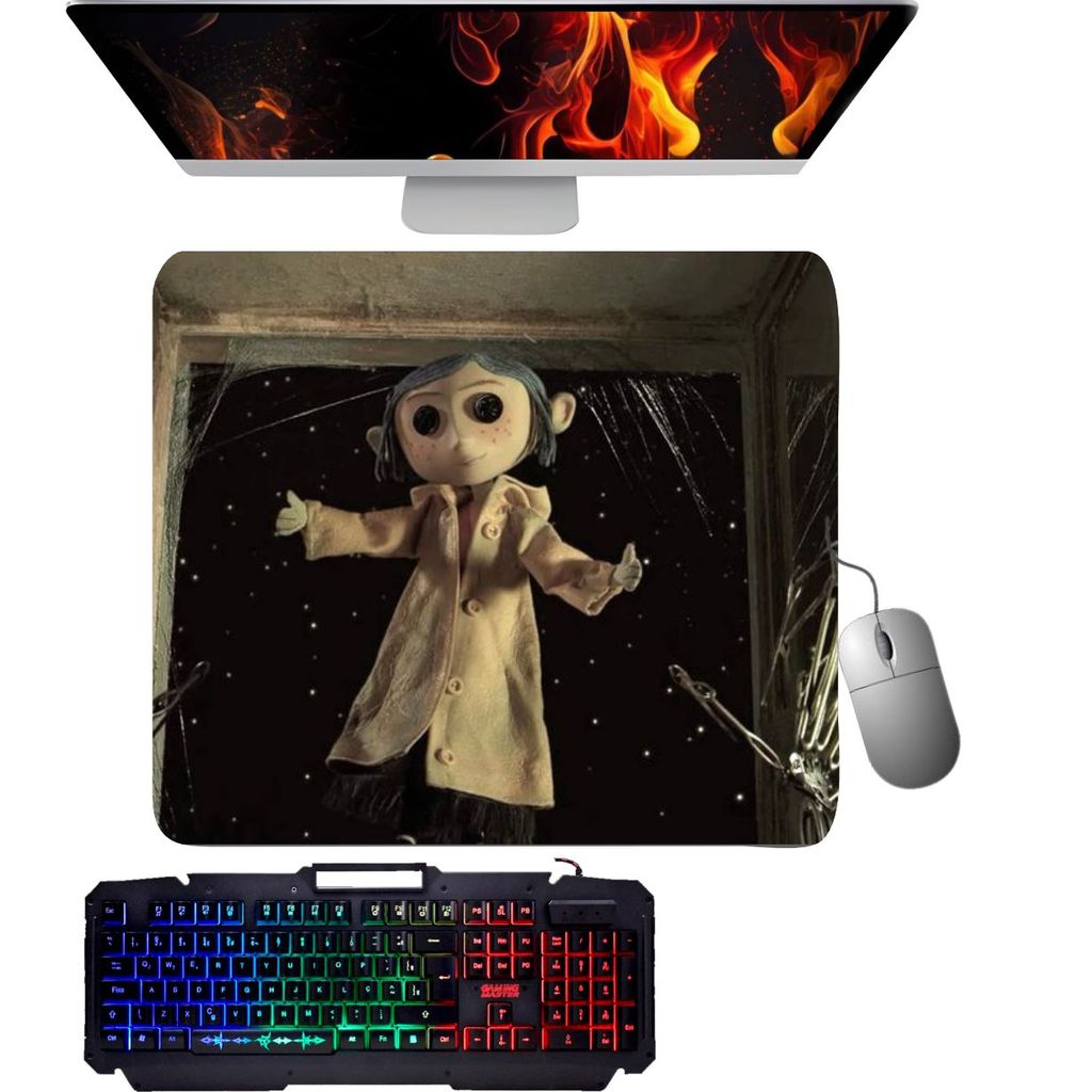 Mouse Pad gamer - Boneca da Coraline