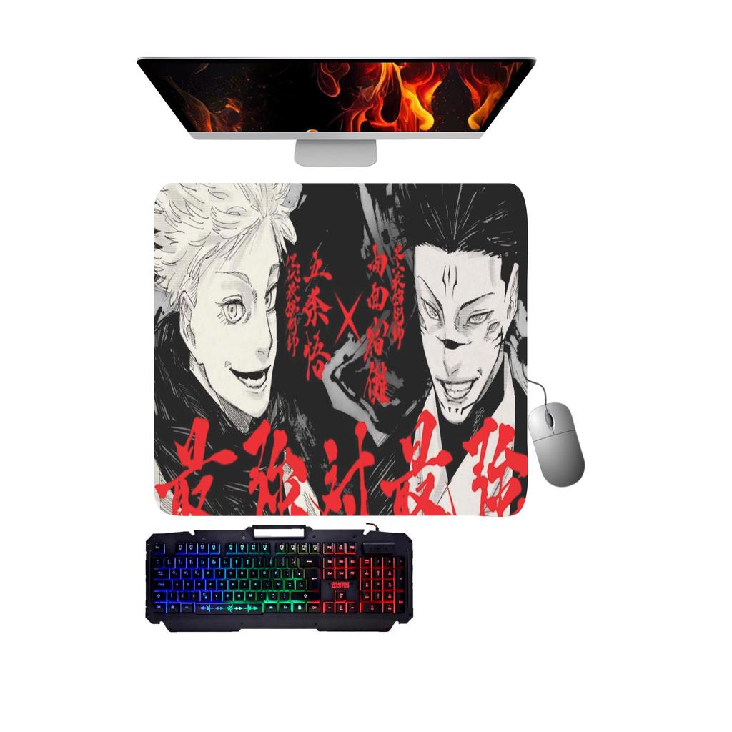 Mouse Pad gamer Jujutsu Kaisen Gojo e Ryomen Sukuna
