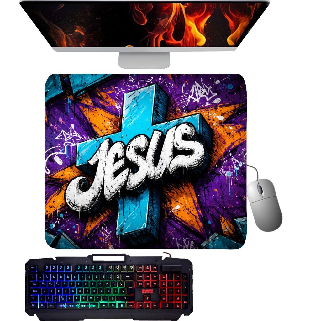 Mouse Pad Grande Jesus King 4