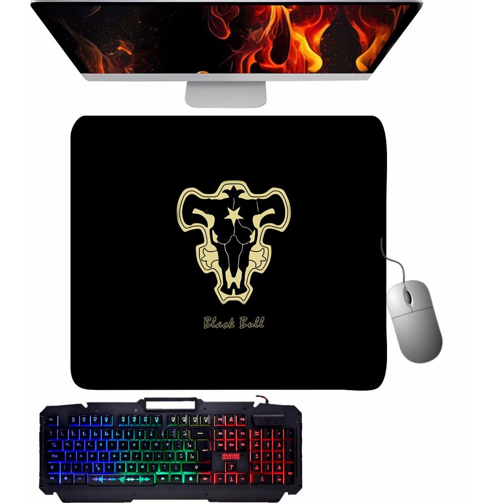 Mouse Pad Gamer - Black Clover - Touros Negros