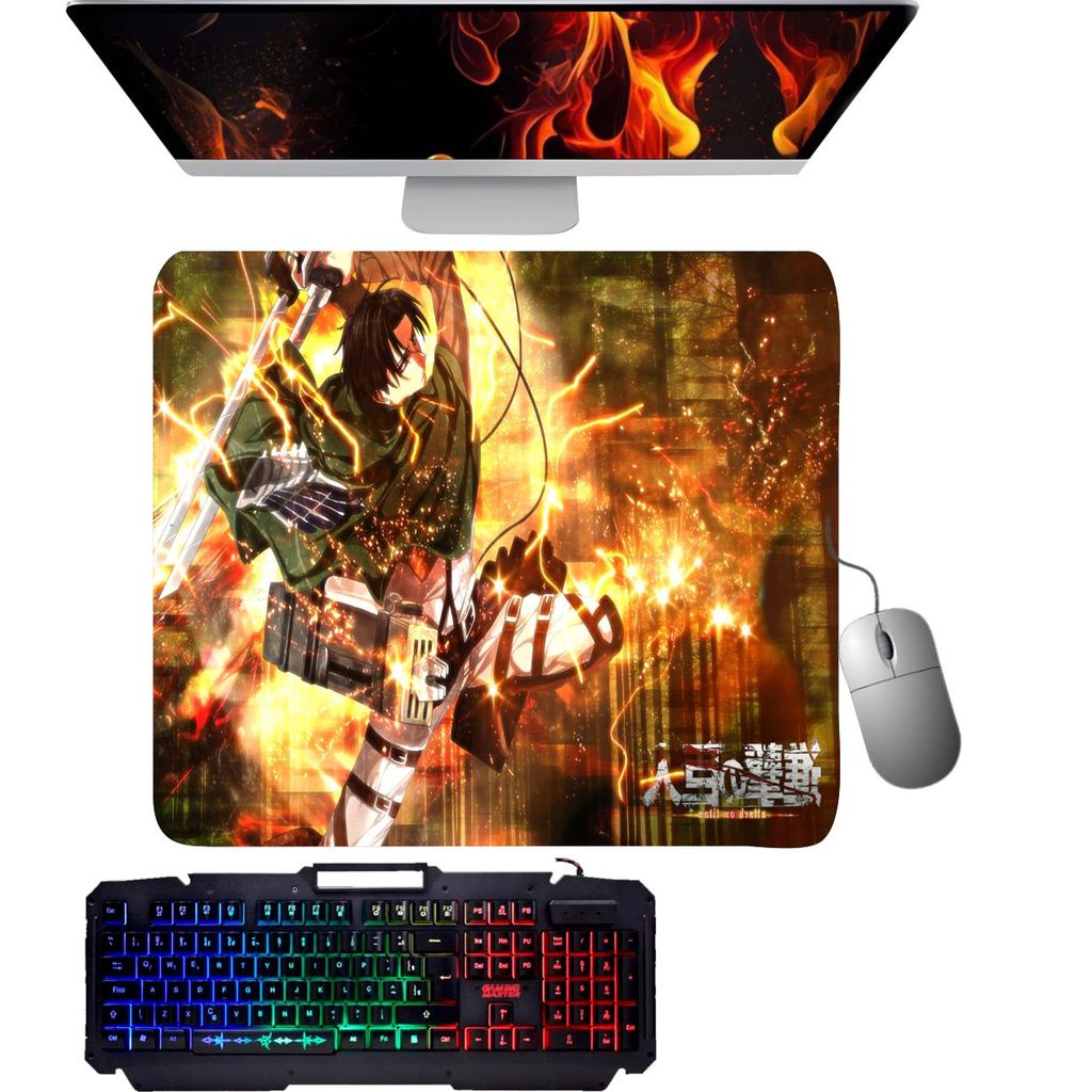Mouse Pad gamer - Levi Ackerman attack on titan