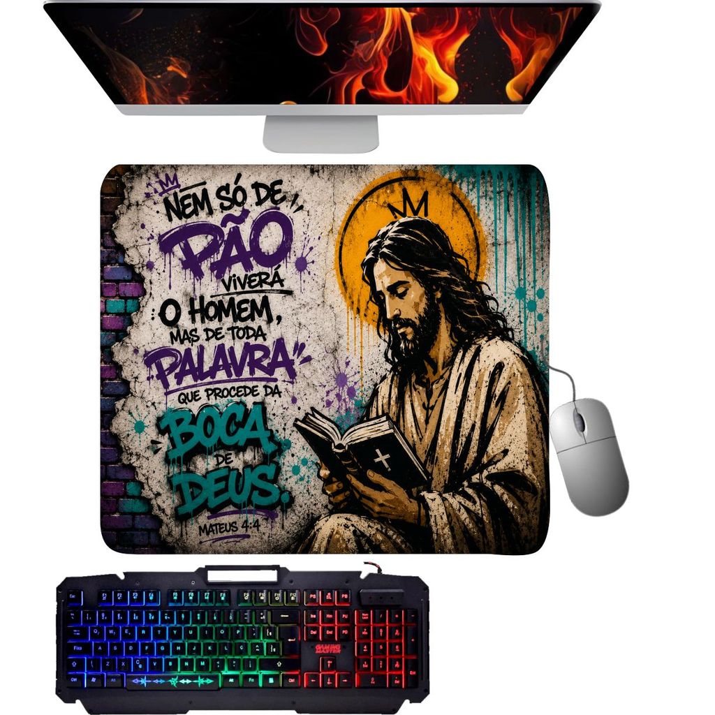 Mouse Pad Grande - Jesus king 3