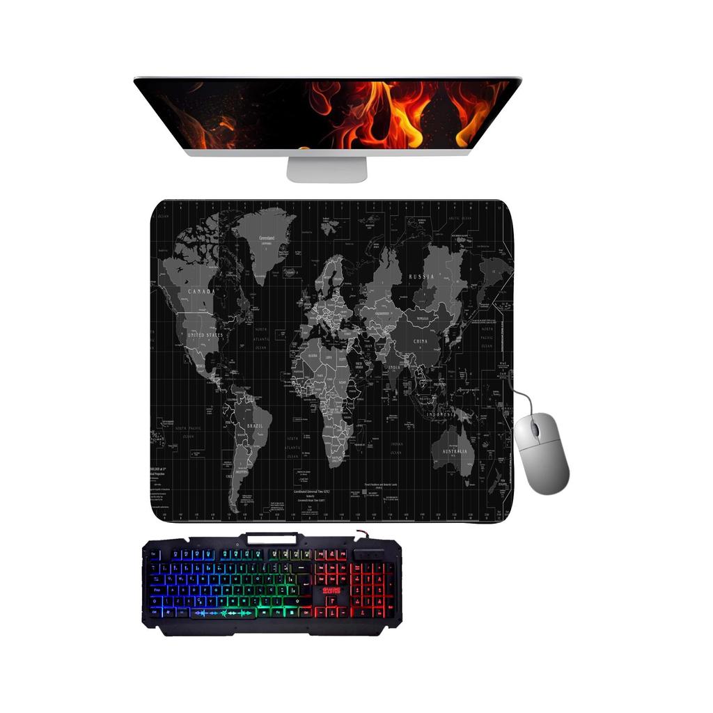 Mouse Pad gamer MAPA MUNDI BLACK